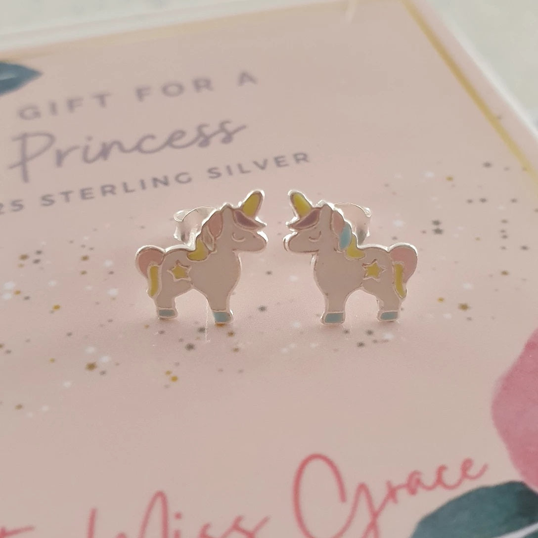 Real silver on sale unicorn earrings