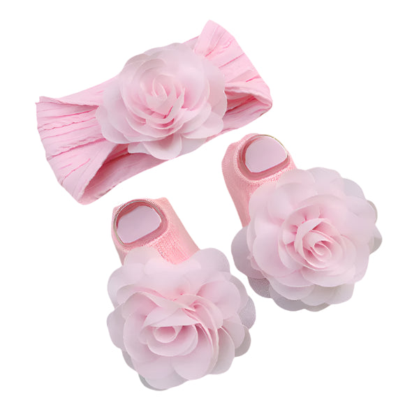 Baby Gift Headband and Socks in gift box with tissue paper, Select from Assorted Colours (Manufacture Time: 14 Days)