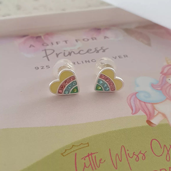 children's heart earrings