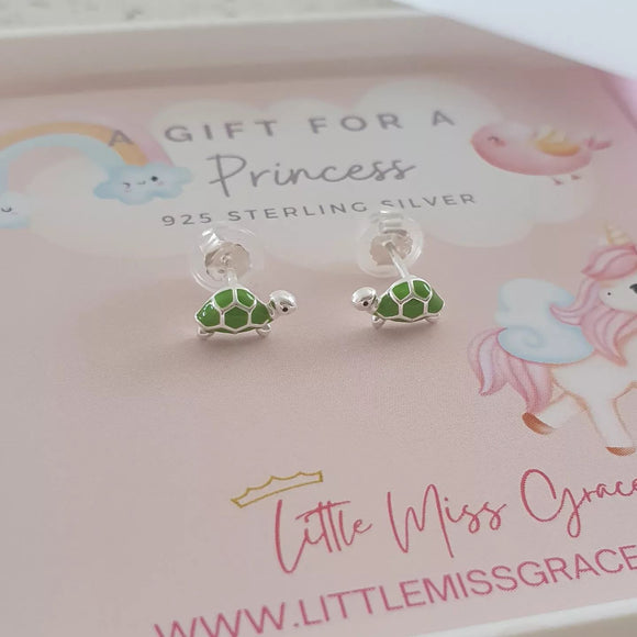 Children's turtle earrings