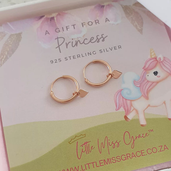 Rose gold hoop earrings