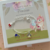 B29 Children's Sterling Silver Animal Charm Bracelet, Adjustable Length Size: 13+3cm (Ready Time: 5 Days)