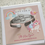 K4B - Personalized Children's Baby Bangle, Stainless Steel, Adjustable Size 0-5 years old, 125mm circumference (Manufacture Time: 3 DAYS)