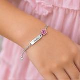 Personalised engraved kids baby ID bracelet, water and tarnish proof , adjustable size 6 monhts to 12 years