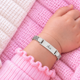 Personalised baby bracelet for girls, water proof, hypallergenic, adjustable size.