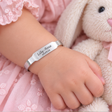 K8 - Personalized Children's Baby Bangle, Stainless Steel, Water & Tarnish Proof, Adjustable size 125mm circumference (Manufacture Time: 3 DAYS)