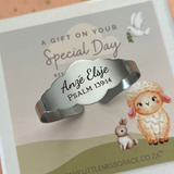 K4 - Personalized Baby Bangle with Special Day Gift Box, Hypoallergenic, Water & Tarnish Proof, Adjustable 0-5 Years, 125mm circumference (Manufacture Time: 3 DAYS)