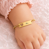Personalized Engraved ID Baby Bracelet for girls
