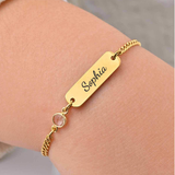 Personalized Engraved kids bracelet, stainless steel, hypoallergenic lead and nickel free, Tarnish and Water Proof.