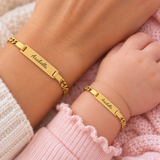 Mommy & Me Personalised Bracelet Set, Adjustable Sizes, Stainless Steel Water & Tarnish Proof (Manufacture Time: 2 Days)