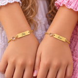 Friendship Bracelets Personalised Set, Stainless Steel Water Proof, Adjustable Size Age: 6 Months -10 Years (Manufacture Time: 2 Days)