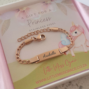 rose gold personalized baby bangle bracelet