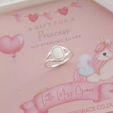 Children's silver signet ring