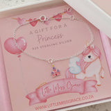 MG380 - Children's Sterling Silver Dainty Castle Bracelet, For 5 years and up, Adjustable to 14cm, 16cm or 18cm