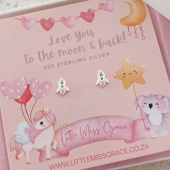 Children's rocket earrings