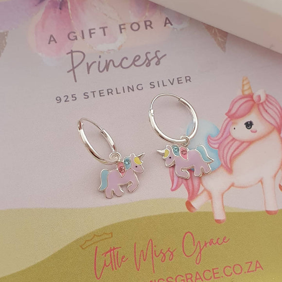 Unicorn hot sale hoop earrings