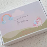 SB3 - Gift Shipping Box With Tissue Paper & Mini Unicorn Age 3+ (Must be purchased with jewelry or hair accessories)