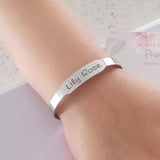 K9 - Personalized Children's Baby Bangle, Stainless Steel, Adjustable size 125mm circumference (Manufacture Time: 3 DAYS)