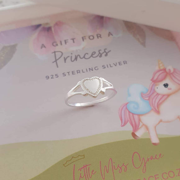 Children's silver signet ring