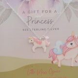 Children's silver unicorn necklace