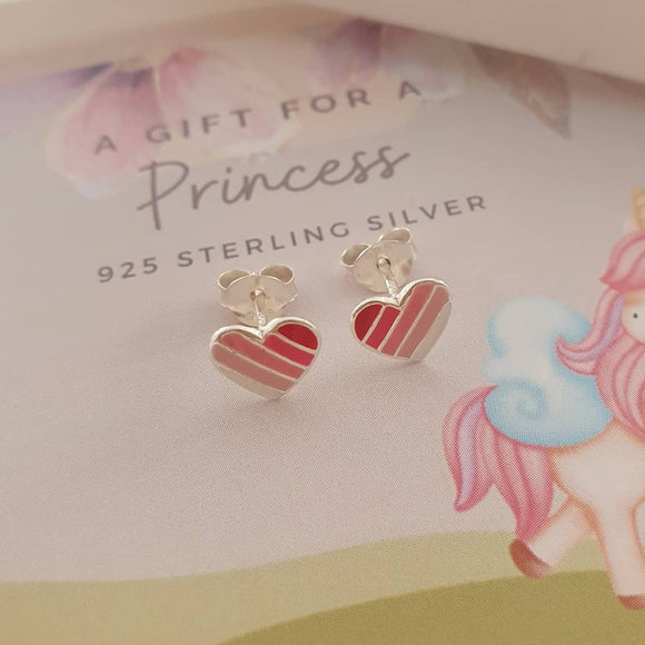 silver heart earrings