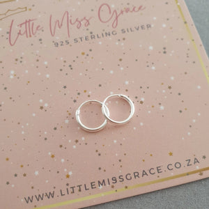 Sterling silver children's hoop earrings