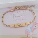 Gold personalized children's ID Bracelet