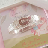 B8P - Personalized Sterling Silver Baby Bangle with Clear Stone, Adjustable (Manufacture Time:  7 Days)