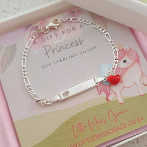 Silver ID bracelet for kids